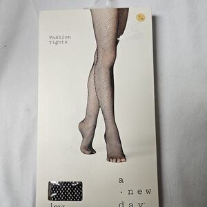 A‎ New Day Black Fishnet Tights S/M